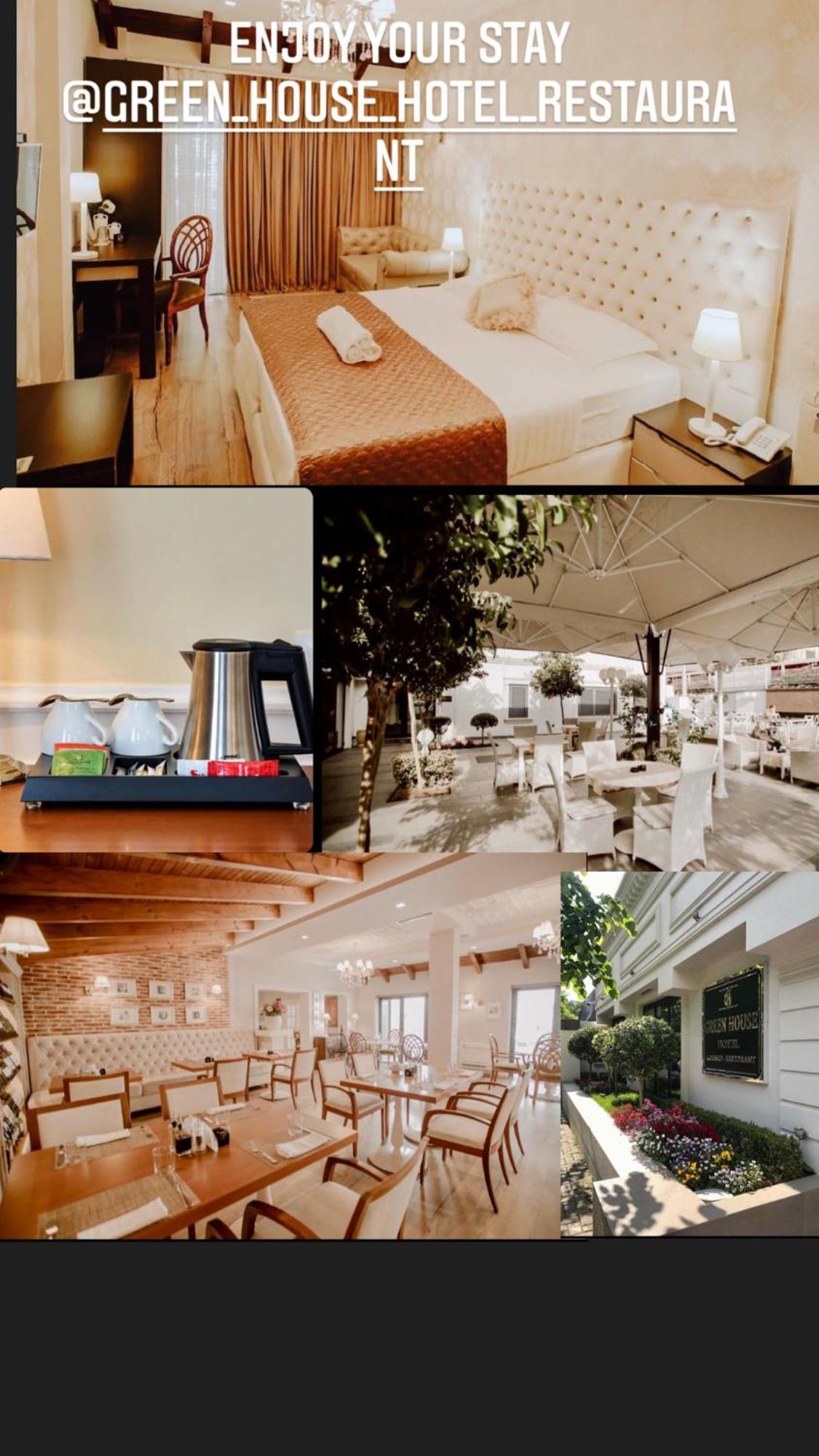 Green House Hotel & Restaurant Тирана Экстерьер фото